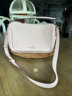kate spade Pale Pink Pebbled Leather Crossbody Bag